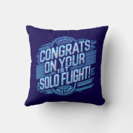 Cojín Decorativo Felicidades por tu primer vuelo individual