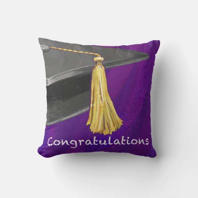 Cojín Decorativo Felicitaciones Black and Purple (Anverso)