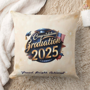 Cojín Decorativo "Felicitaciones Graduado 2025"