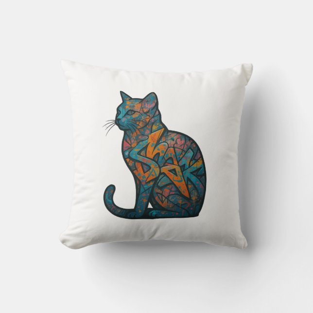 Cojín Decorativo Feline Inferno (Anverso)