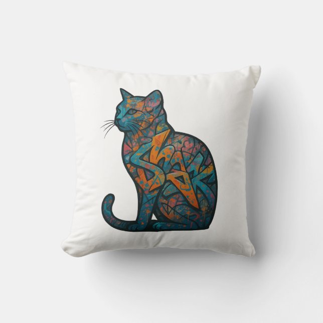 Cojín Decorativo Feline Inferno (Anverso)