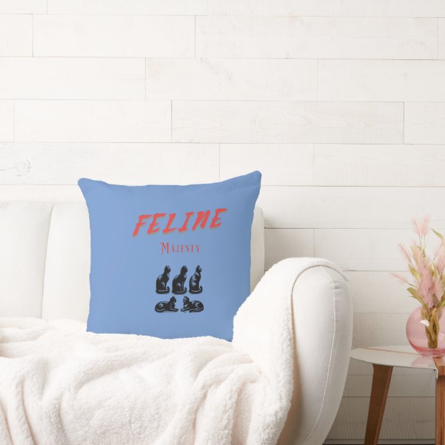 Cojín Decorativo "Feline Majestic". (Sofá)
