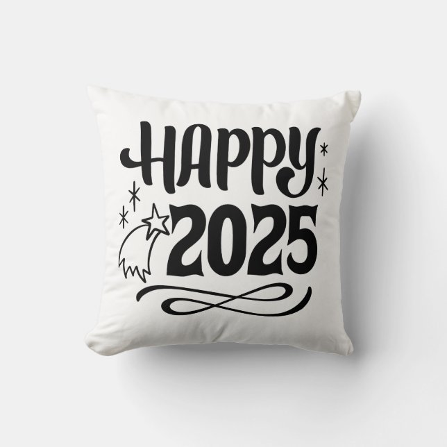 Cojín Decorativo feliz 2025 (Anverso)