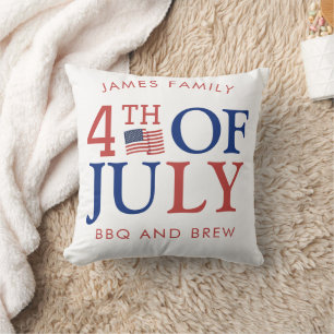Cojín Decorativo Feliz 4 de julio Día de la Independencia de Estado