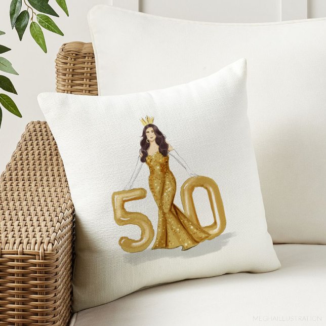 Cojín Decorativo feliz 50° cumpleaños (Subido por el creador)