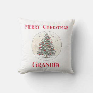 Cojín Decorativo Feliz Abuelo De Navidad, Personalizado Para El Abu