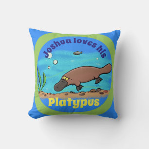 Cojín Decorativo Felíz almohadón de personalizado de natación de pl