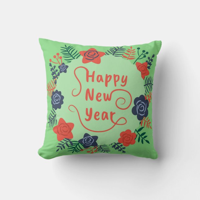 COJÍN DECORATIVO FELIZ AÑO NUEVO (Anverso)