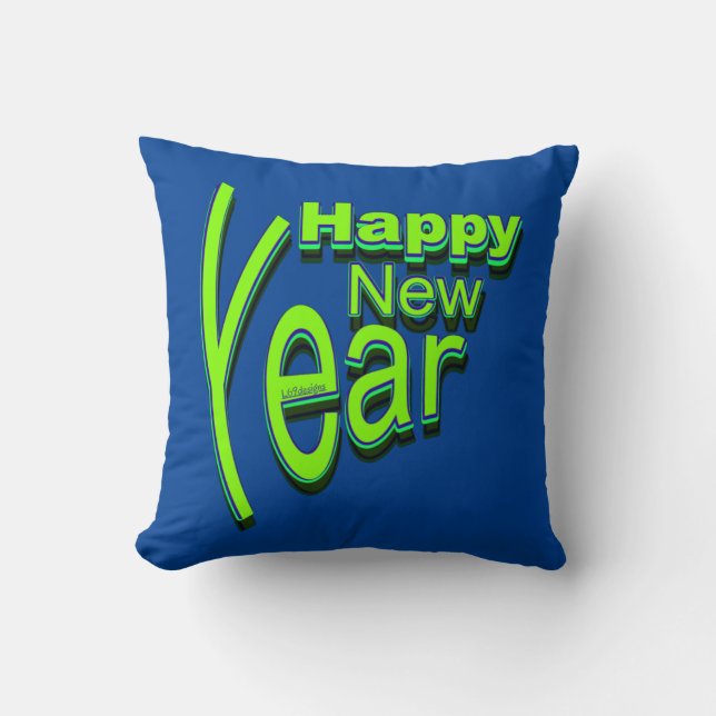 COJÍN DECORATIVO FELIZ AÑO NUEVO (Anverso)