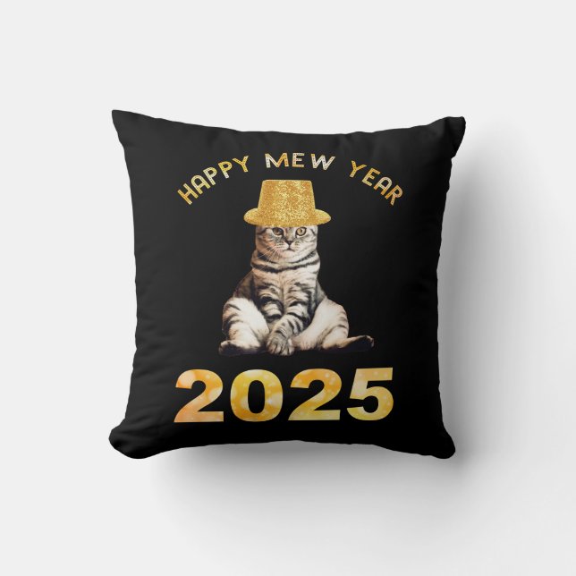 Cojín Decorativo Feliz Año Nuevo 2025 (Anverso)