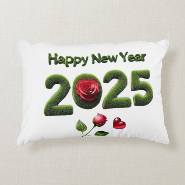 Cojín Decorativo Feliz Año Nuevo 2025 (Anverso)