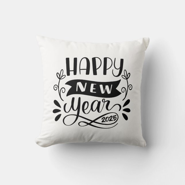 Cojín Decorativo feliz año nuevo 2025 (Anverso)