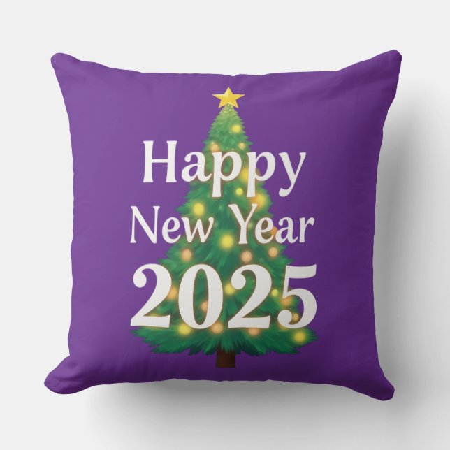 Cojín Decorativo feliz año nuevo 2025 (Anverso)