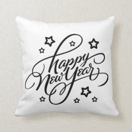 COJÍN DECORATIVO FELIZ AÑO NUEVO A MANO | PILLOW