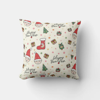 Cojín Decorativo Feliz Año Nuevo Santa Cushia