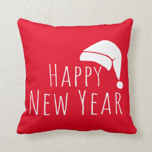Cojín Decorativo Feliz Año Nuevo Santa Hat