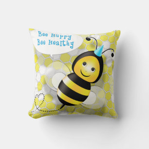 Cojín Decorativo Feliz Bee Pillow