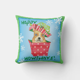 Cojín Decorativo Feliz Bulldog francés Howliday