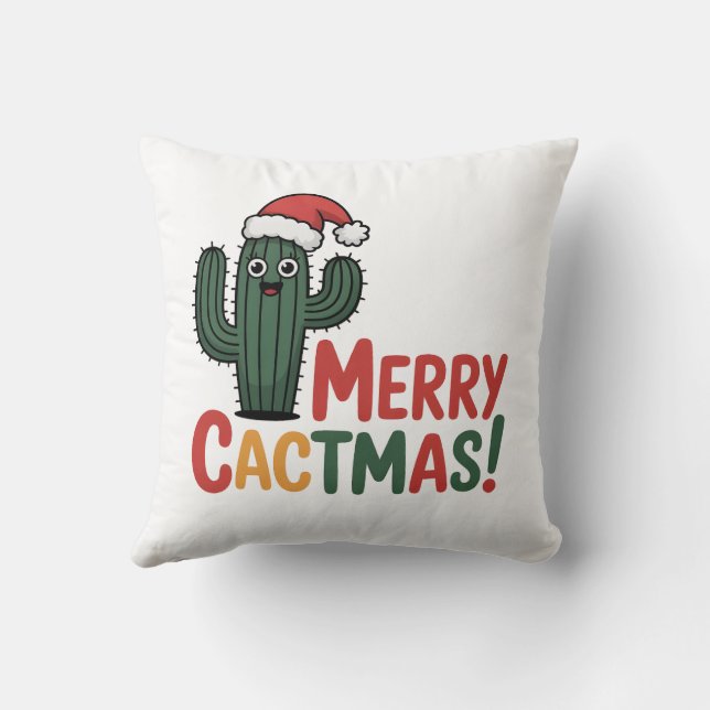 Cojín Decorativo Feliz Cactnavidad (Reverso)