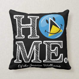 Cojín Decorativo Feliz calentador de la casa de bandera santalucian