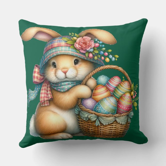 Cojín Decorativo FELIZ Camiseta DE BUNNY ORIENTAL (Reverso )