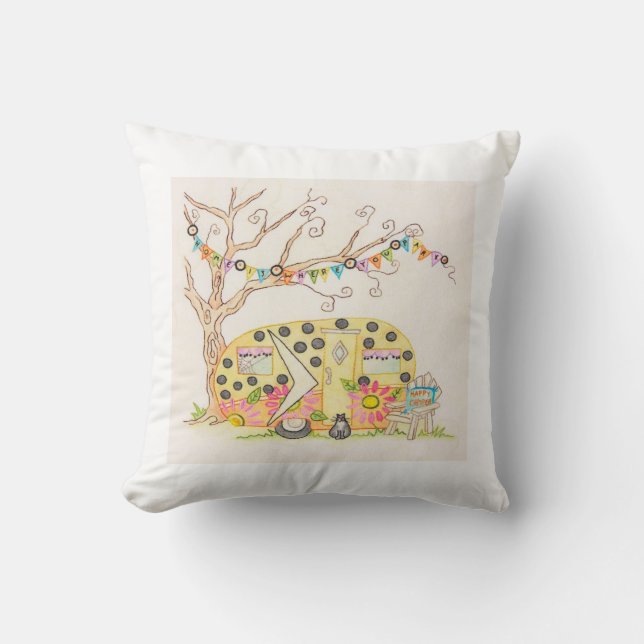 COJÍN DECORATIVO **FELIZ CAMPISTA** ALMOHADÓN DE NAVIDAD (Anverso)