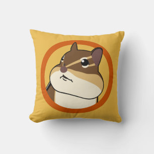 Cojín Decorativo ¡Feliz Chippy Chipmunk Naranja! 幸 せ そ う な リ マ ス・・・