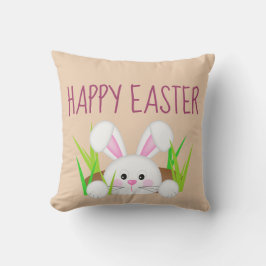 Cojín Decorativo Feliz Conejo de Pascua