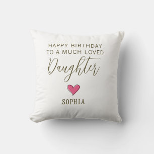 Cojín Decorativo Feliz Cumpleaños a una Hija Muy Querida – Personal