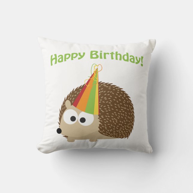 Cojín Decorativo ¡Feliz cumpleaños! Hedgehog (Anverso)