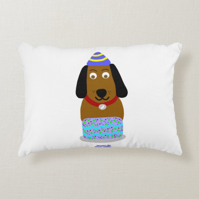 Cojín Decorativo Feliz Cumpleaños Pup Accent Pillow (Anverso)