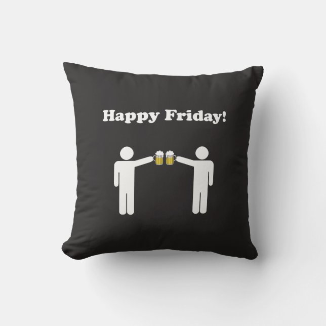 Cojín decorativo feliz de viernes (Anverso)