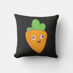 Cojín Decorativo 🥕 feliz del top de la zanahoria