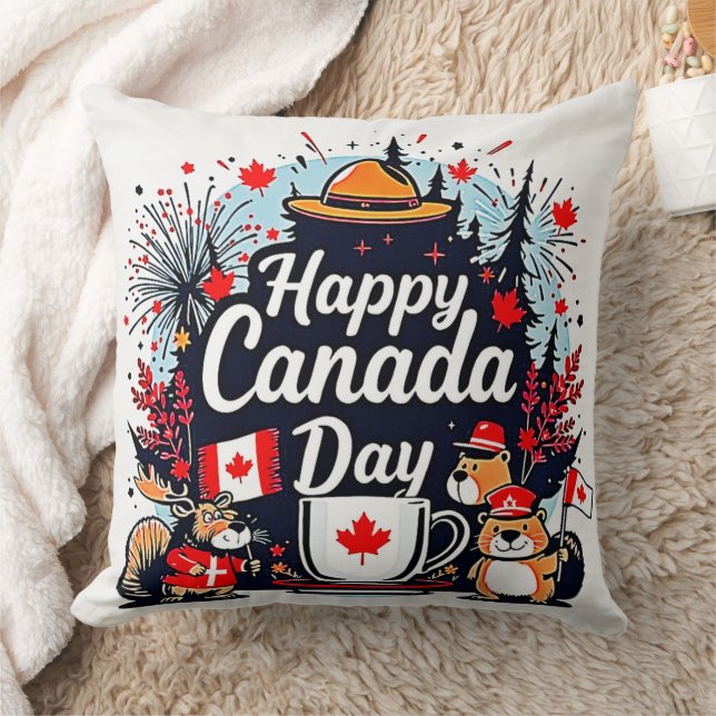 Cojín Decorativo Feliz Día de Canadá (Manta)