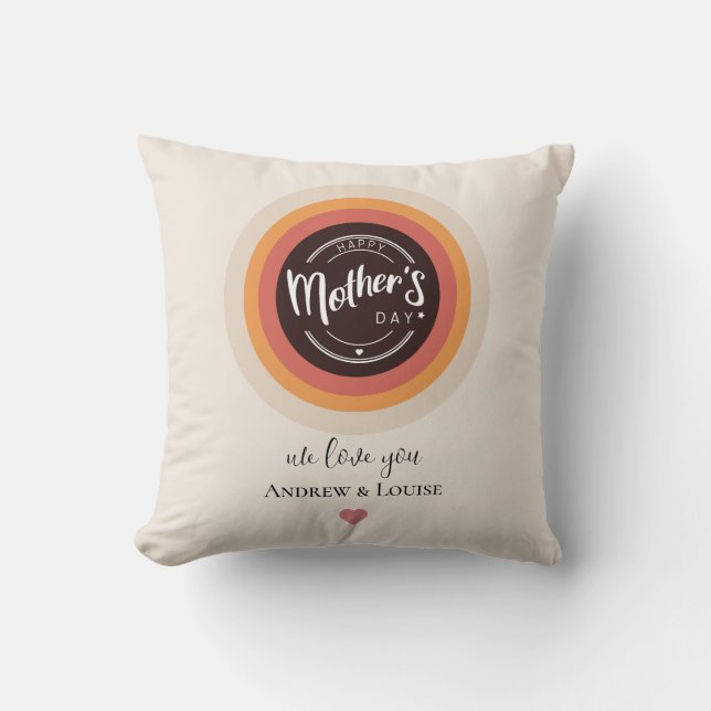 Cojín Decorativo Feliz día de la madre (Anverso)