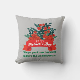 Cojín Decorativo Feliz Día De La Madre Con Amor Y Flores