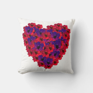 Cojín Decorativo Feliz Día de la Madre Corazón Floral