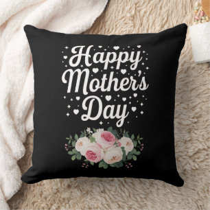 Cojín Decorativo Feliz Día de la Madre Floral Bonita Mamá Abuela Es