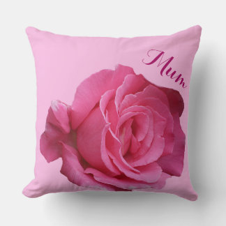 Cojín Decorativo Feliz día de la madre preciosa rosa rosa floral vi