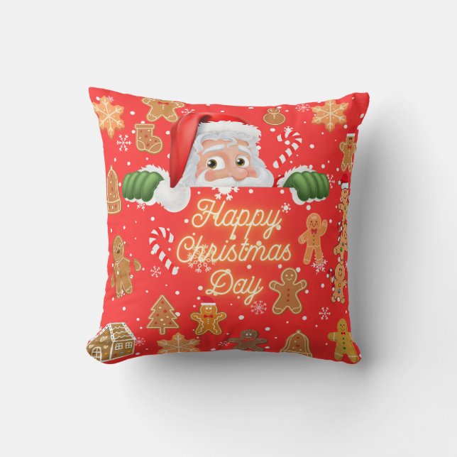 Cojín Decorativo Feliz Día de los Navidades (Anverso)