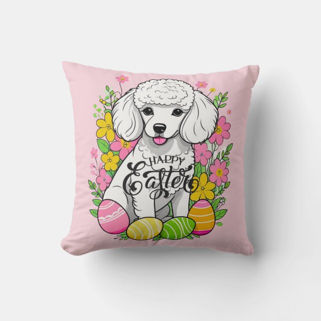 Cojín Decorativo Feliz Día de Pascua (Anverso)