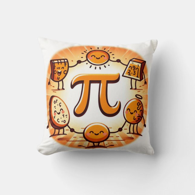 Cojín Decorativo Feliz día de pi 3.14 (Anverso)