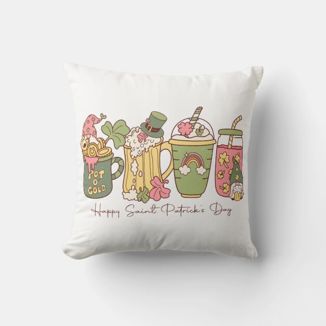 Cojín Decorativo Feliz Día de San Patricio (Anverso)
