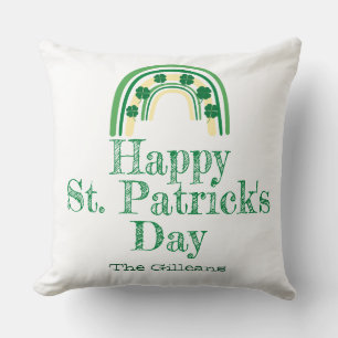 Cojín Decorativo Feliz Día de San Patricio de la herradura del Sham