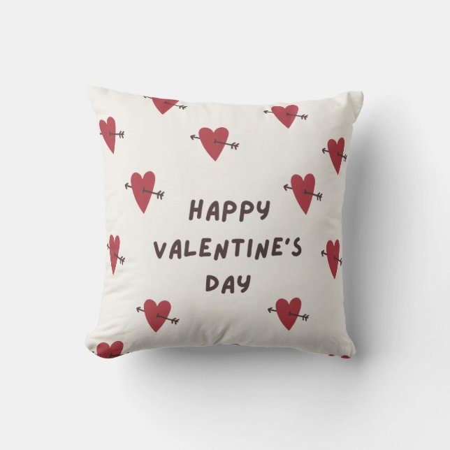 Cojín Decorativo Feliz día de San Valentín  (Anverso)