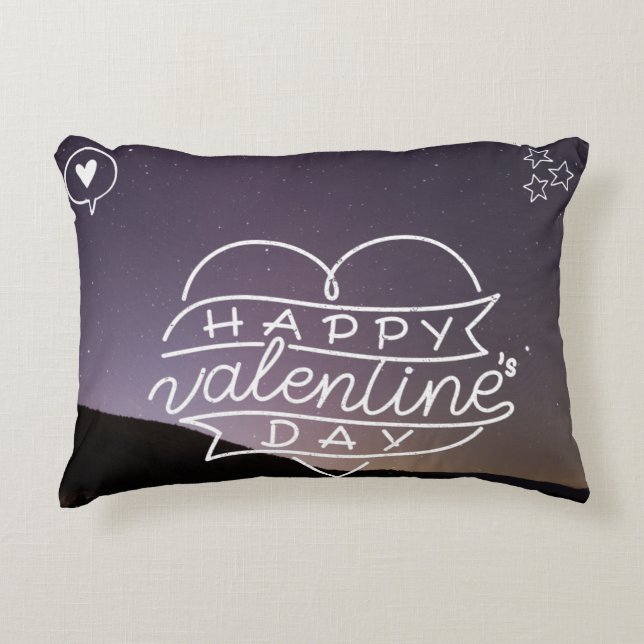 Cojín Decorativo Feliz Día de San Valentín (Anverso)
