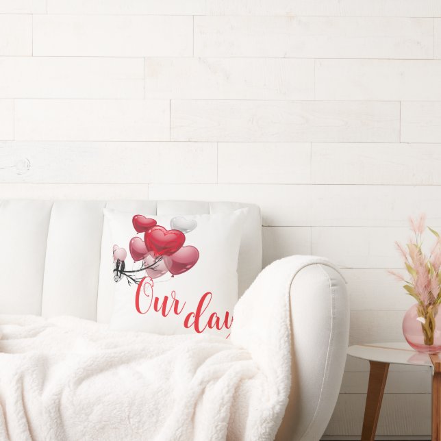 Cojín Decorativo Feliz día de San Valentín (Sofá)