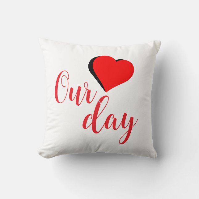 Cojín Decorativo Feliz día de San Valentín (Anverso)