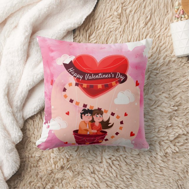 Cojín Decorativo Feliz día de San Valentín (Manta)