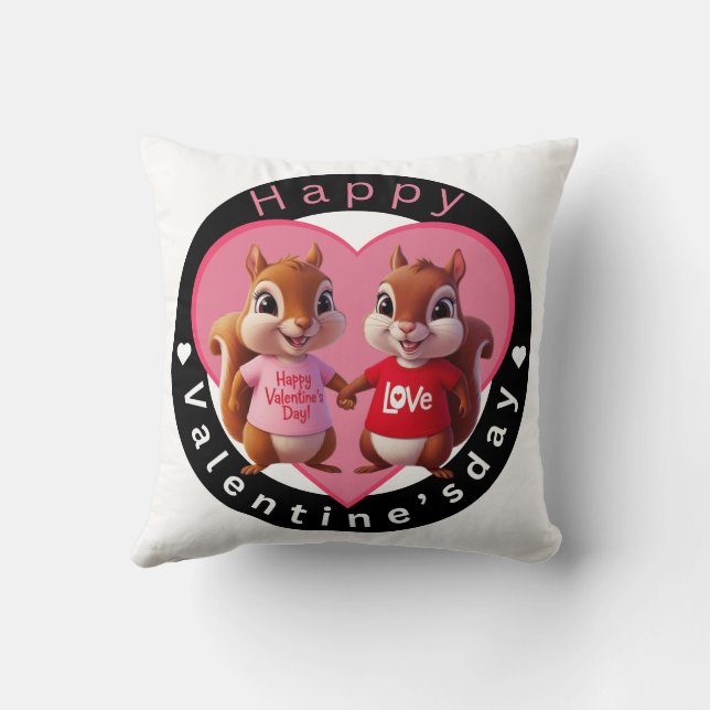 Cojín Decorativo Feliz día de San Valentín, perdición (Reverso)
